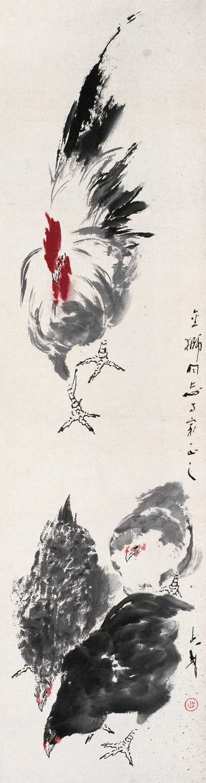 王子武 群鸡图 镜心